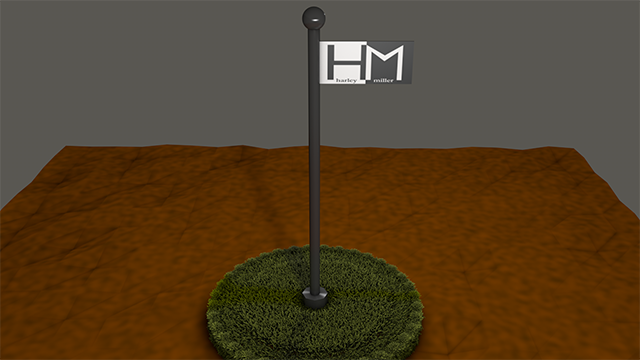 3D Flagpole Model